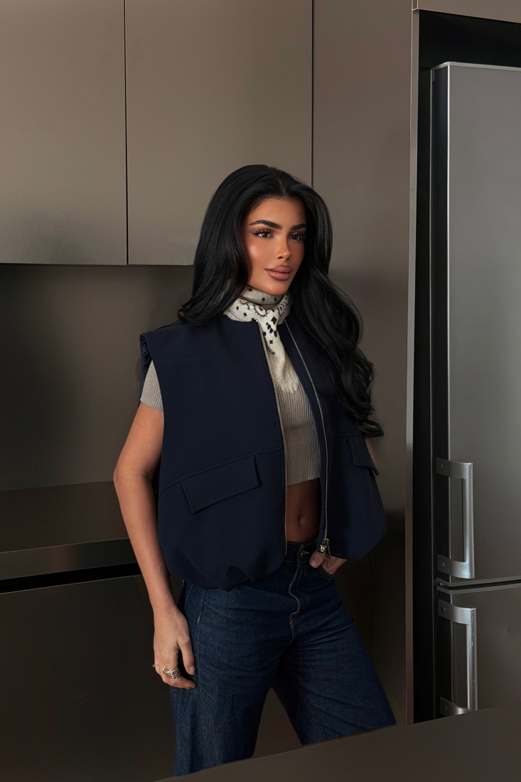 Lacivert Hacciko yelek ATE-2119 - EYYO