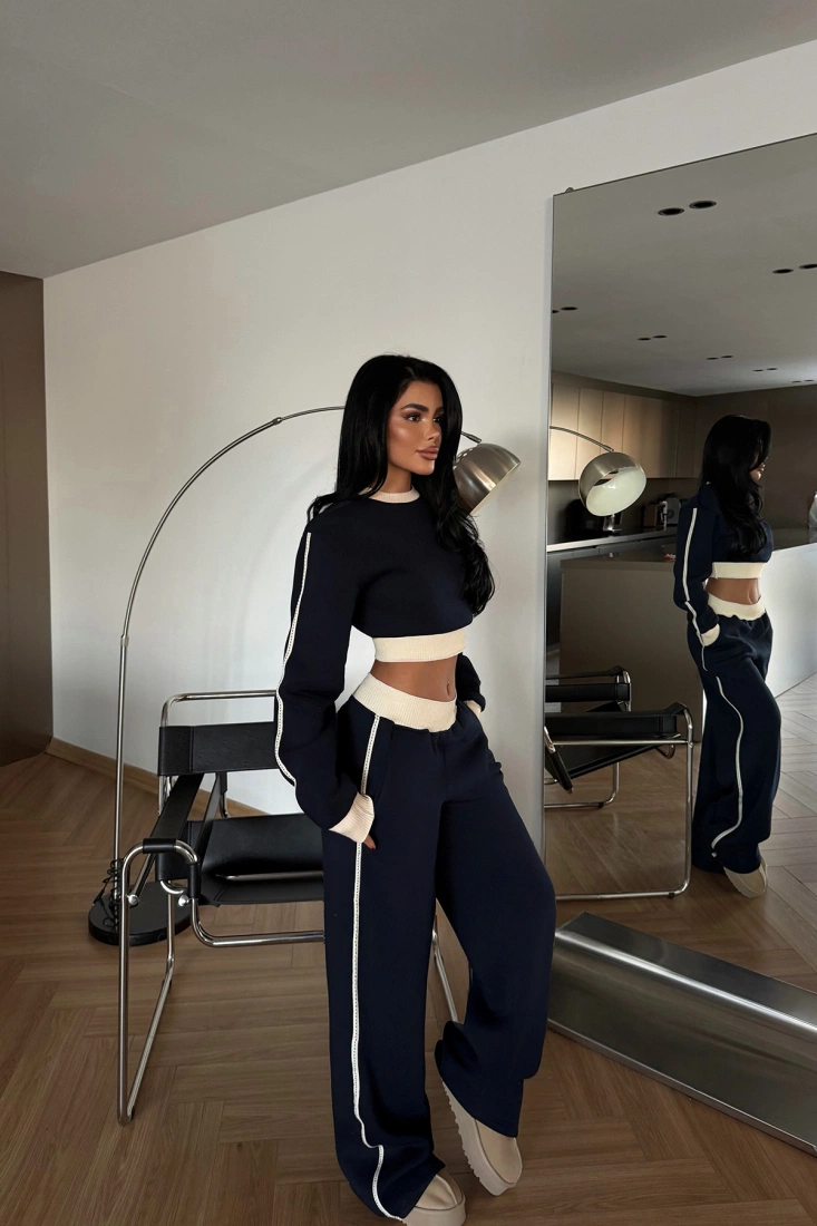 Lacivert Quill Eşofman Takımı ATE-4090 - EYYO