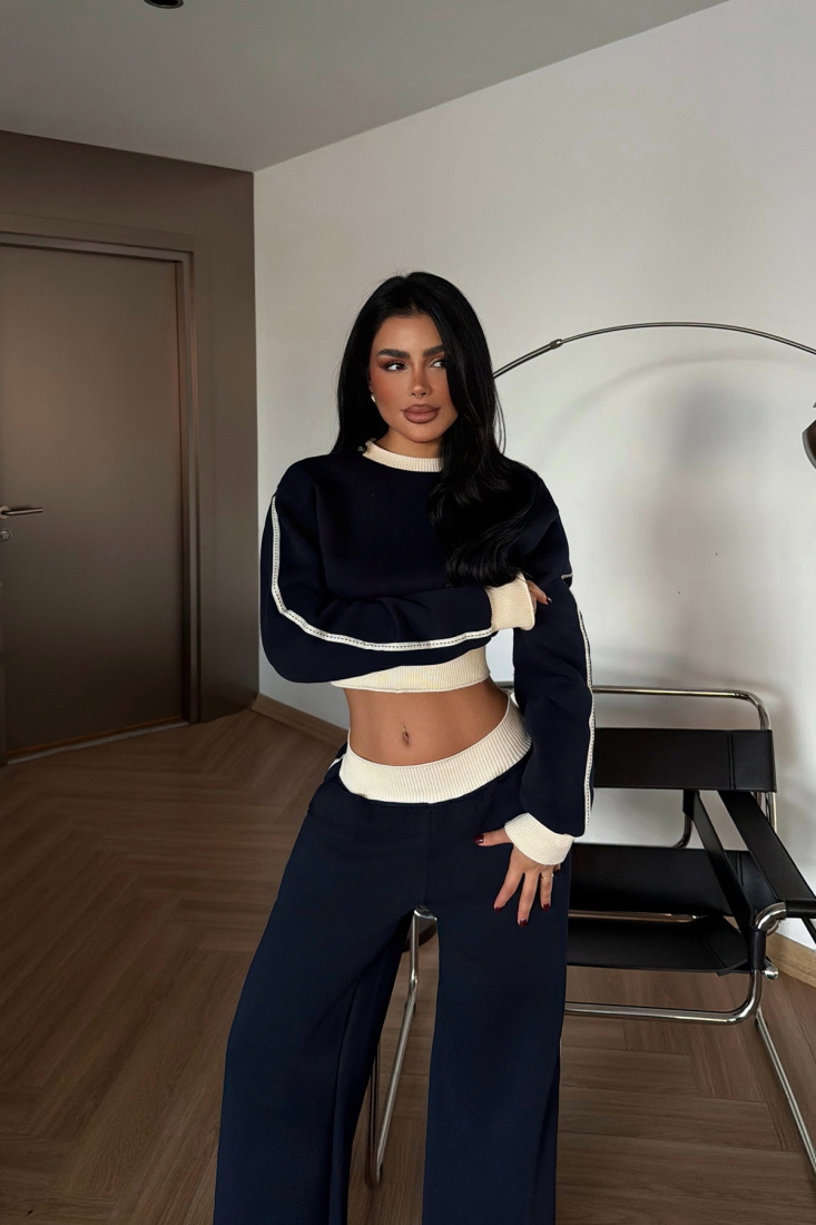 Lacivert Quill Eşofman Takımı ATE-4090 - EYYO