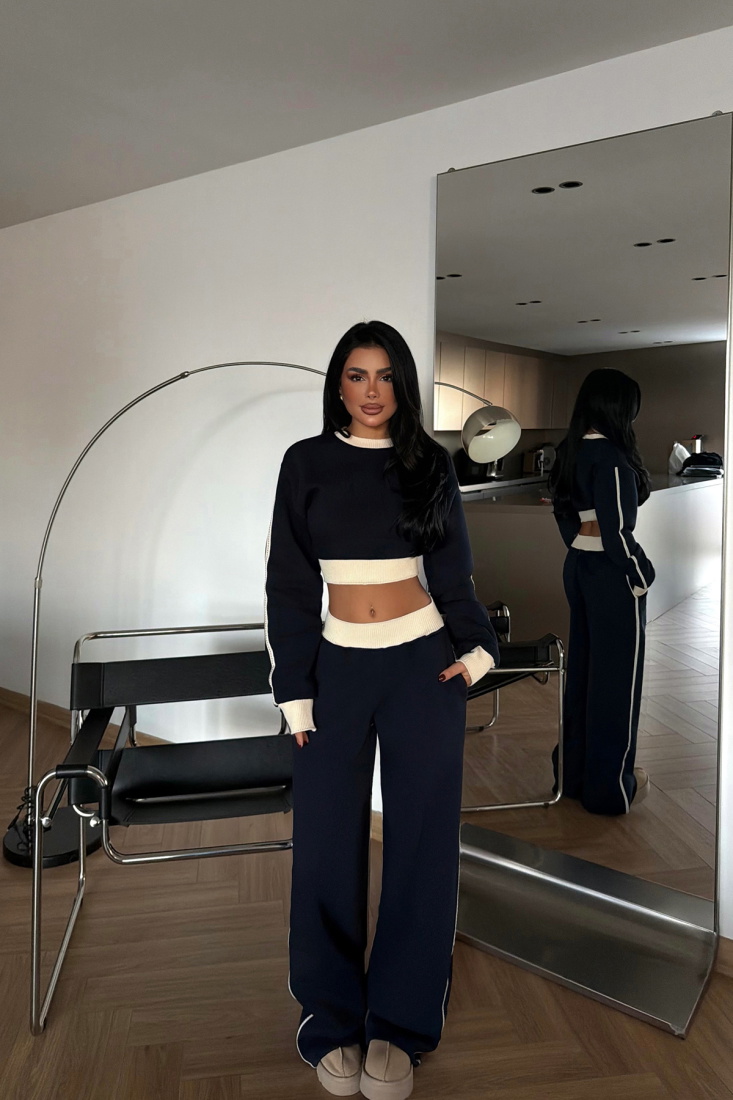 Lacivert Quill Eşofman Takımı ATE-4090 - EYYO