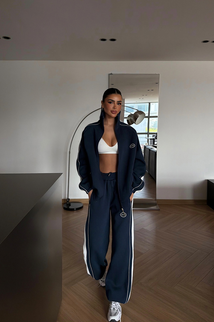 Lacivert Gionna eşofman takımı ATE-4348 - EYYO