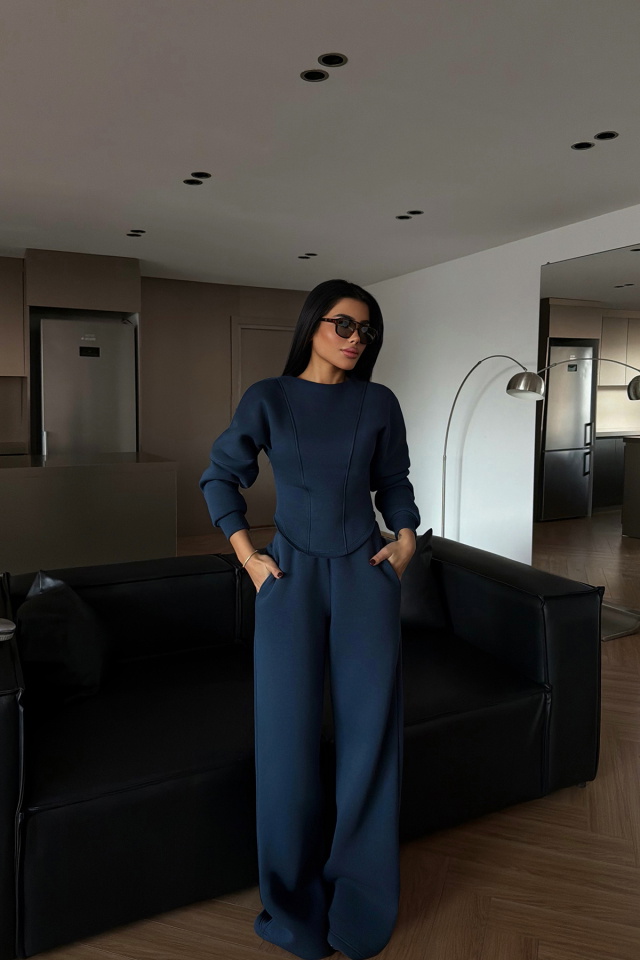 Lacivert Oska Eşofman Takımı ATE-4105 - 2