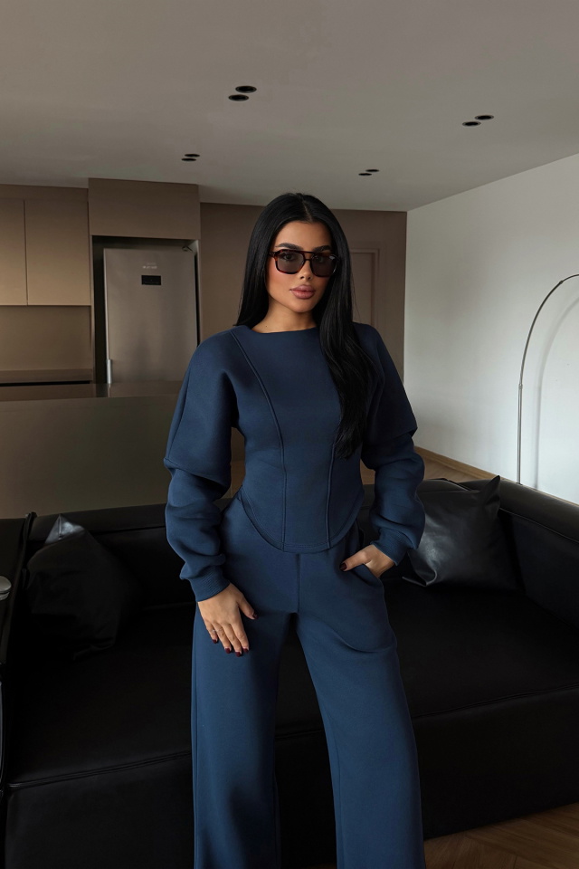 Lacivert Oska Eşofman Takımı ATE-4105 - 3