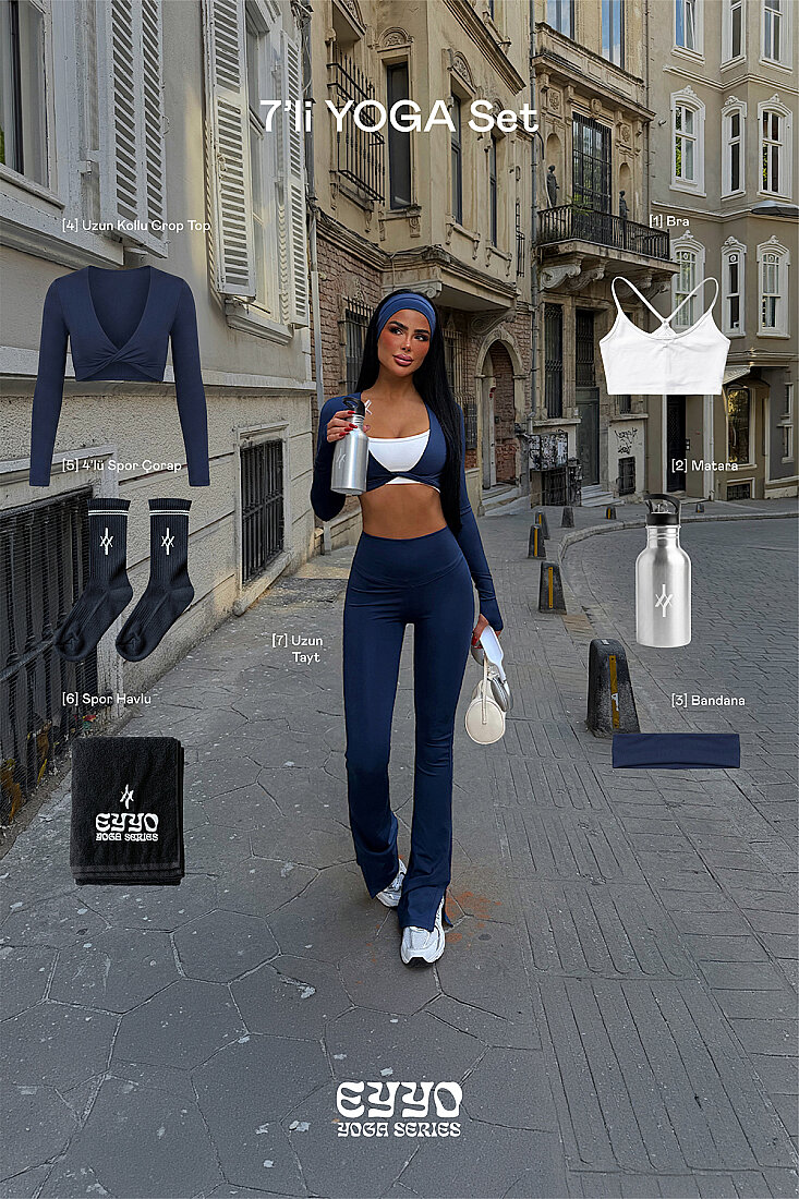 Lacivert Harmony 7 Li Yoga Set