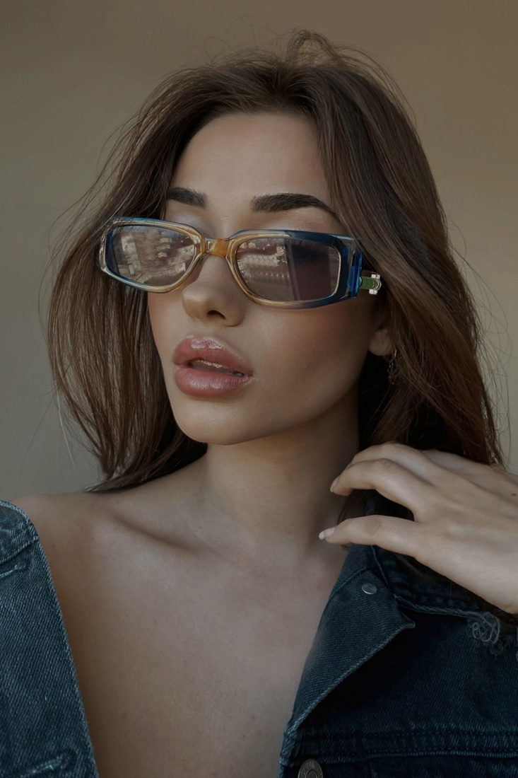 Lacivert Kalın Çerçeveli Gözlük ATE3739 - EYYO