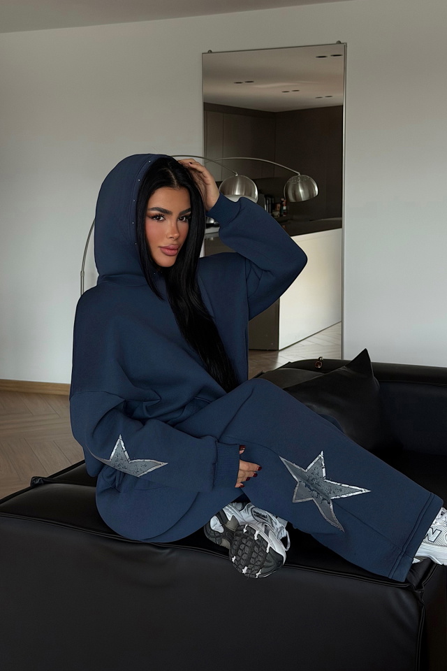 Lacivert Stars Eşofman Takım ATE-4132 
