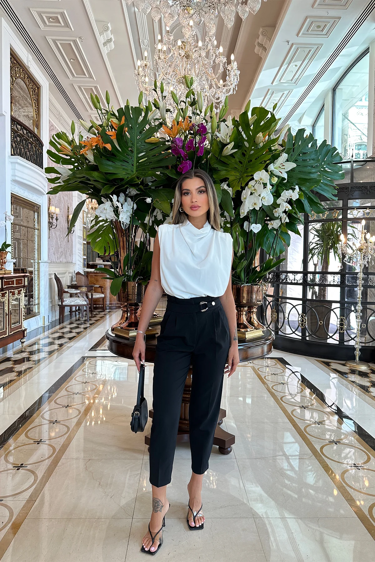 Lacivert Kemer Detay Pantolon ATE7136 - EYYO