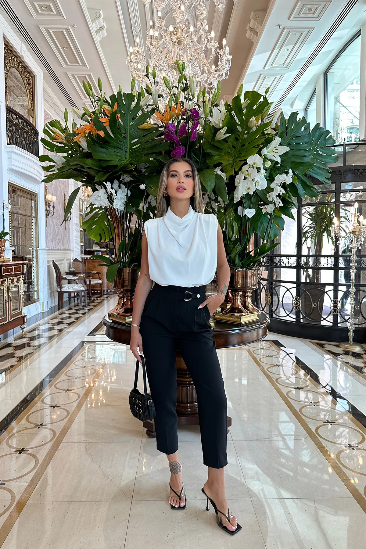 Lacivert Kemer Detay Pantolon ATE7136 - EYYO