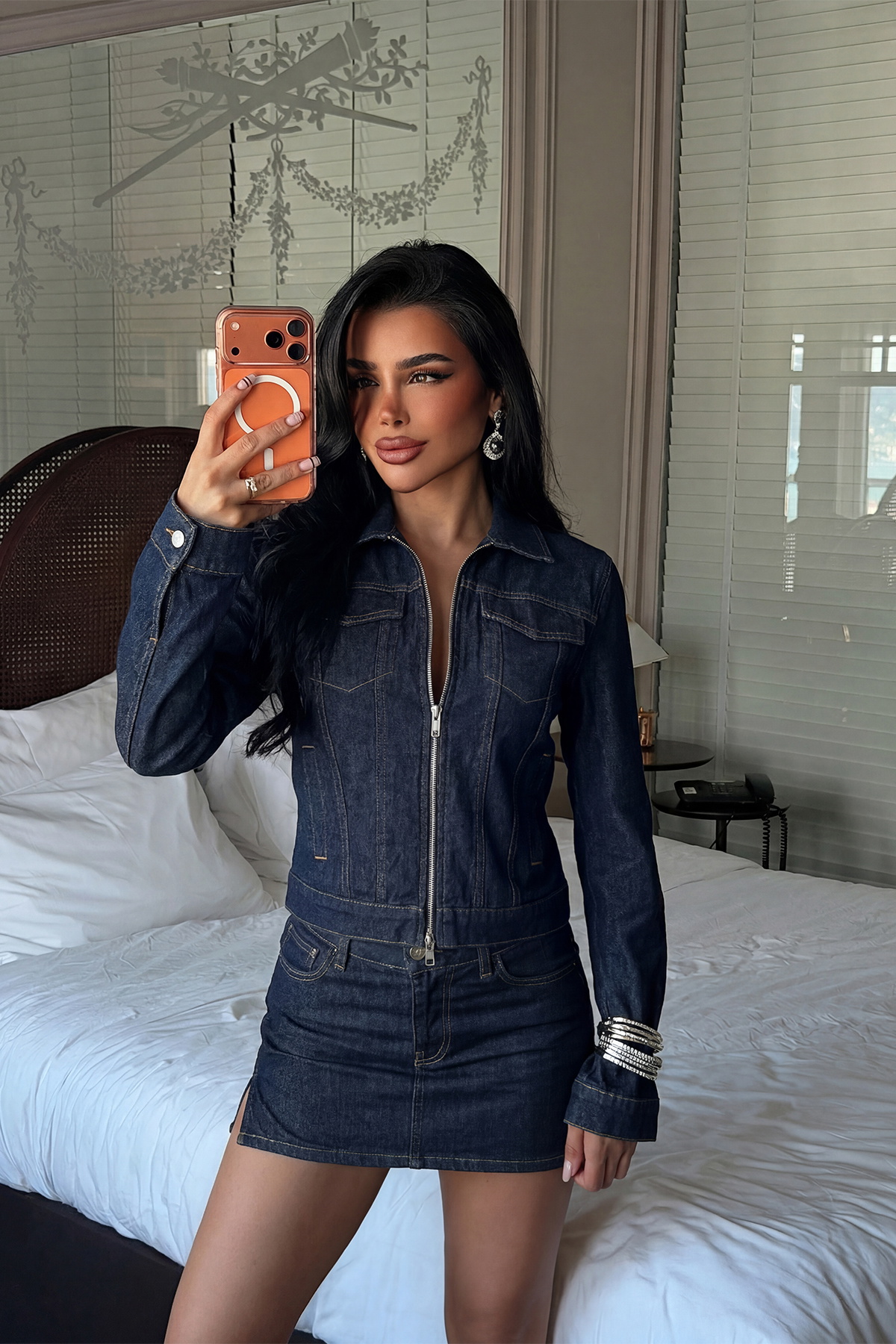 Lacivert Eyfid Denim Takım - 1
