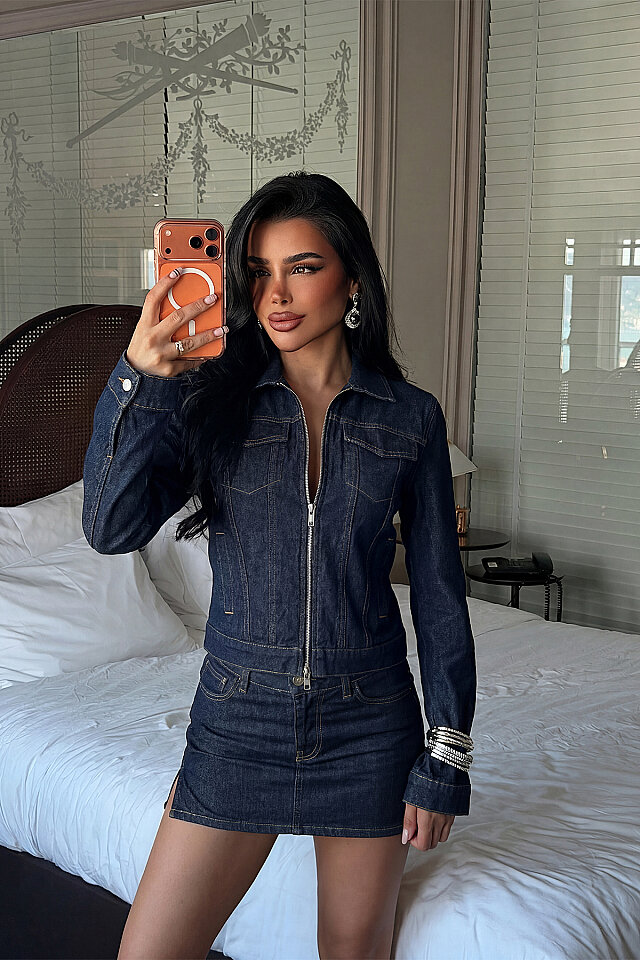 Lacivert Eyfid Denim Takım ATE-5555 -