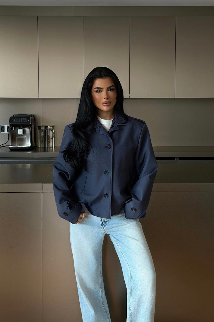 Lacivert Tiziana Trençkot ATE-1996 - EYYO