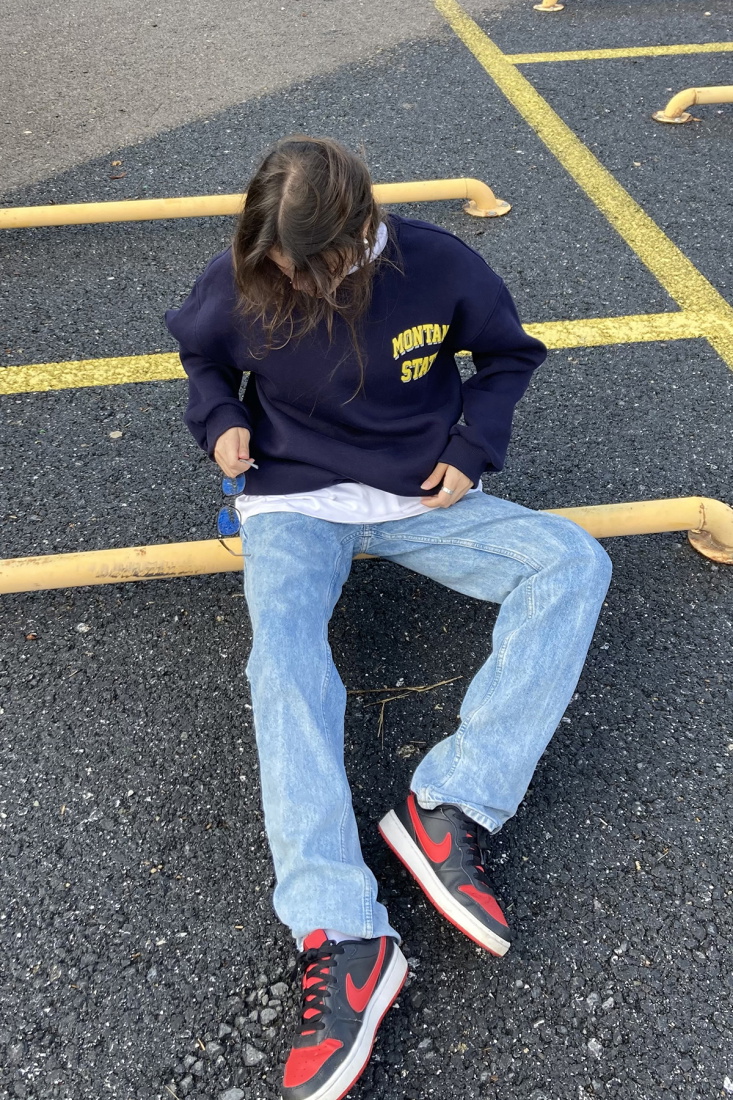 Lacivert Önü Yazılı sweat ATE-0038 - EYYO