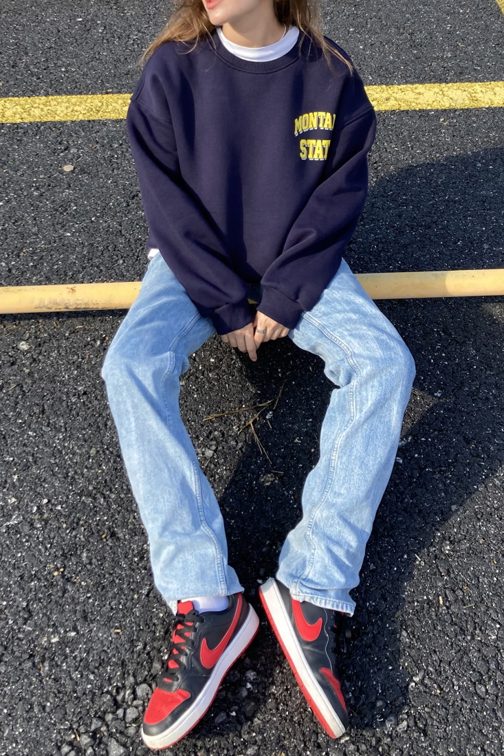 Lacivert Önü Yazılı sweat ATE-0038 - EYYO