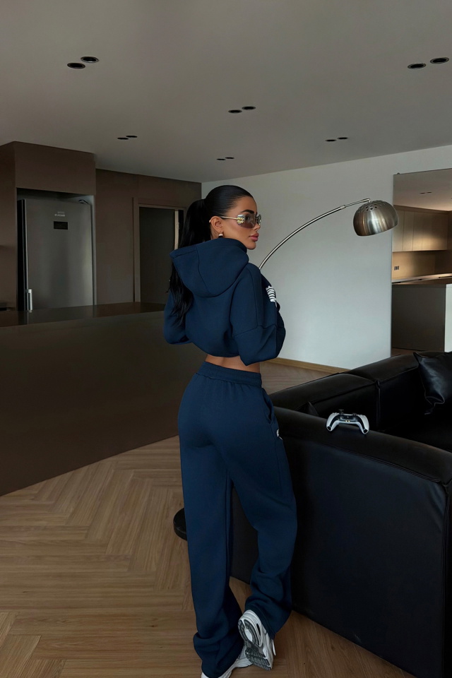 Lacivert Darcey Eşofman Takım ATE-3712 - 5