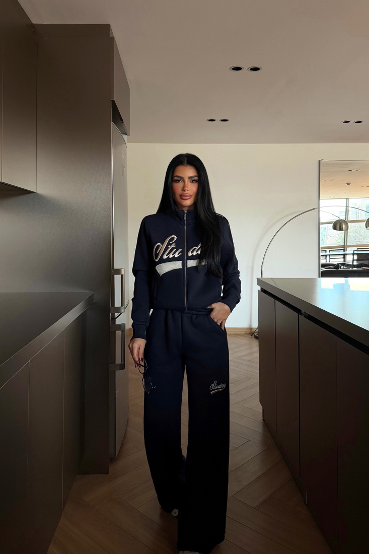 Lacivert Studio Baskı Eşofman Takım ATE-4176 - EYYO