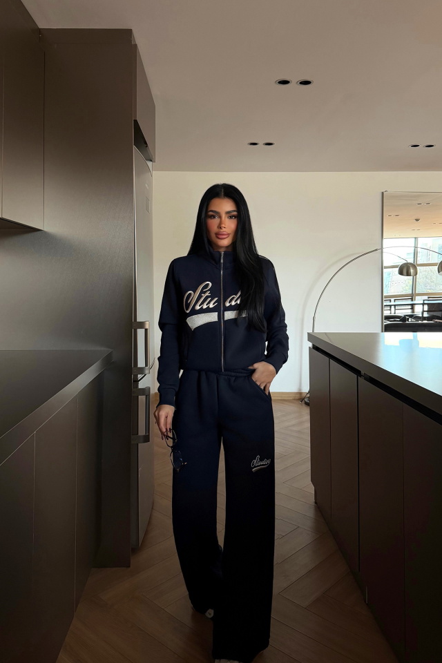 Lacivert Studio Baskı Eşofman Takım ATE-4176 