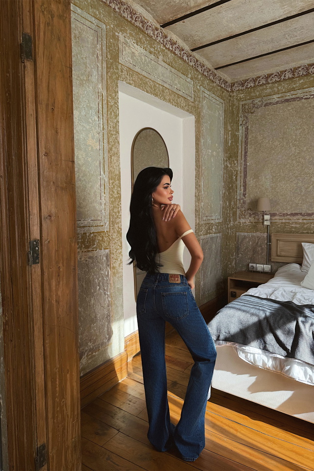 Lacivert Yüksek Bel Jean ATE-5023 - 5