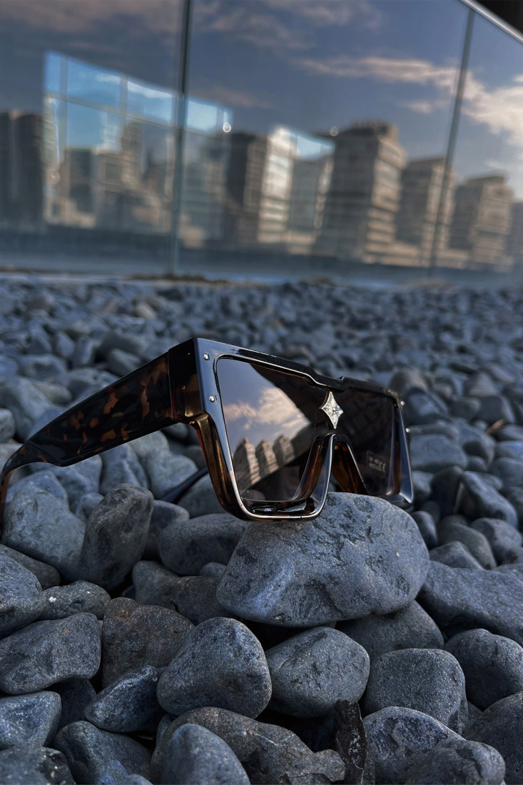 Leopar Desen Gradient Gözlük ATE4469 - 