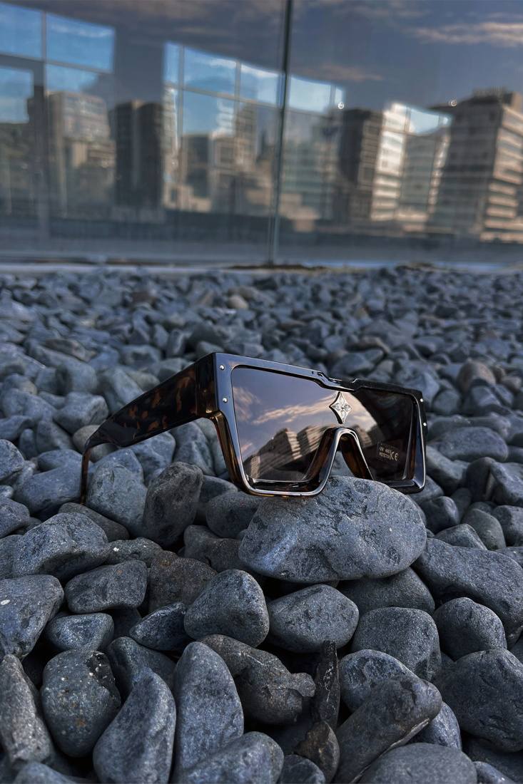 Leopar Desen Gradient Gözlük ATE4469 - 