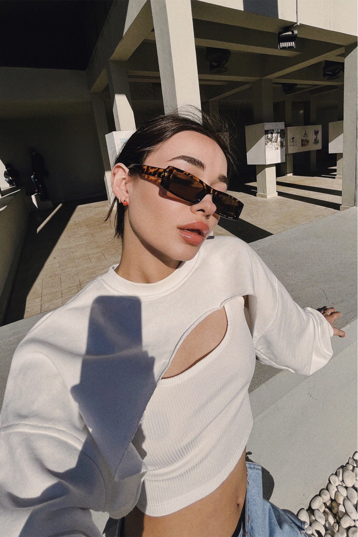 Leopar Desen İnce Çerçeveli Gözlük ATE5213 - EYYO