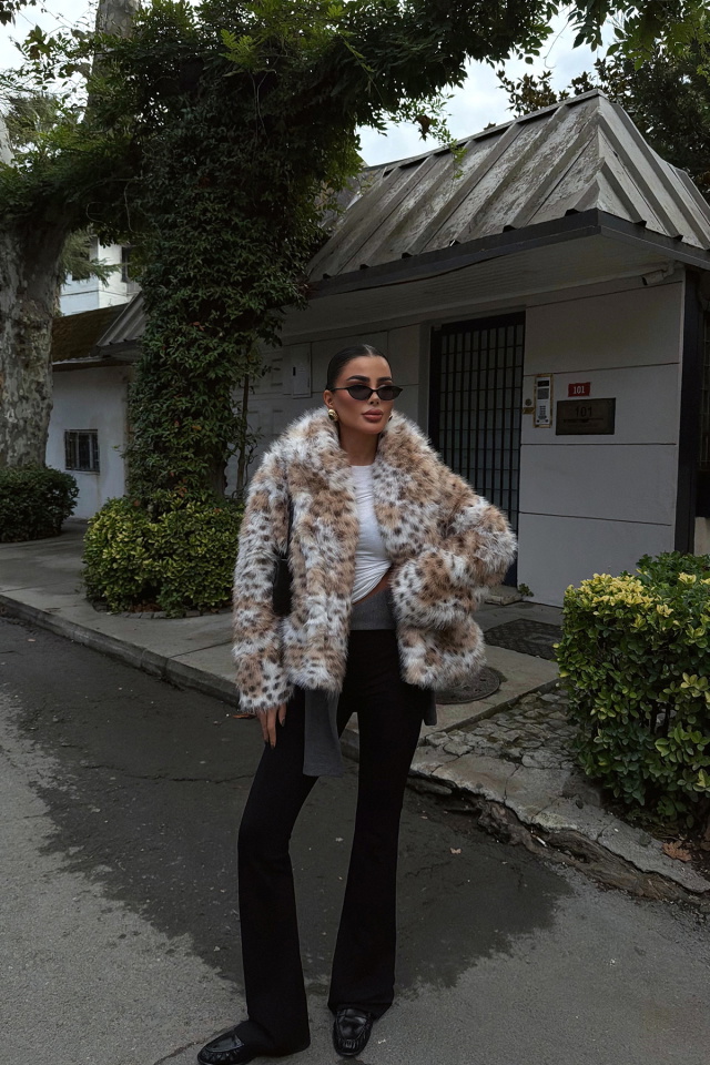 Leopar Delora Leopar Desenli Kürk ATE-3763 - 1