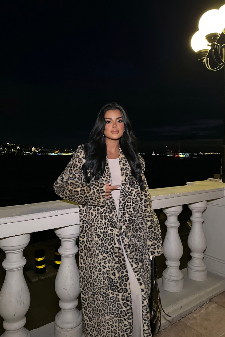 Leopar Desen Uzun Kaban ATE-0122 - MEHTAP ÜRETİM