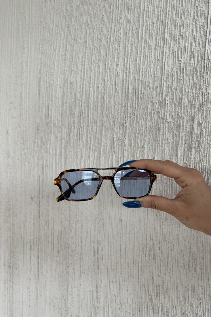 Leopard Thin Frame Sunglasses ATE6723 - EYYO