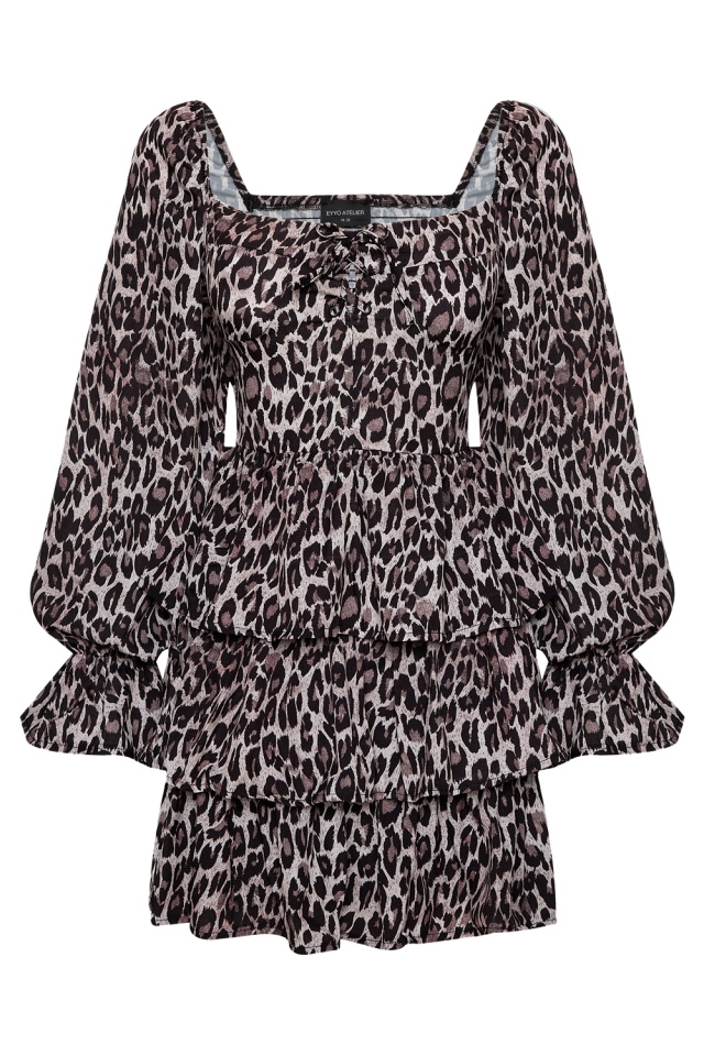 Leopard Pattern Mini Dress CTR26 - 2