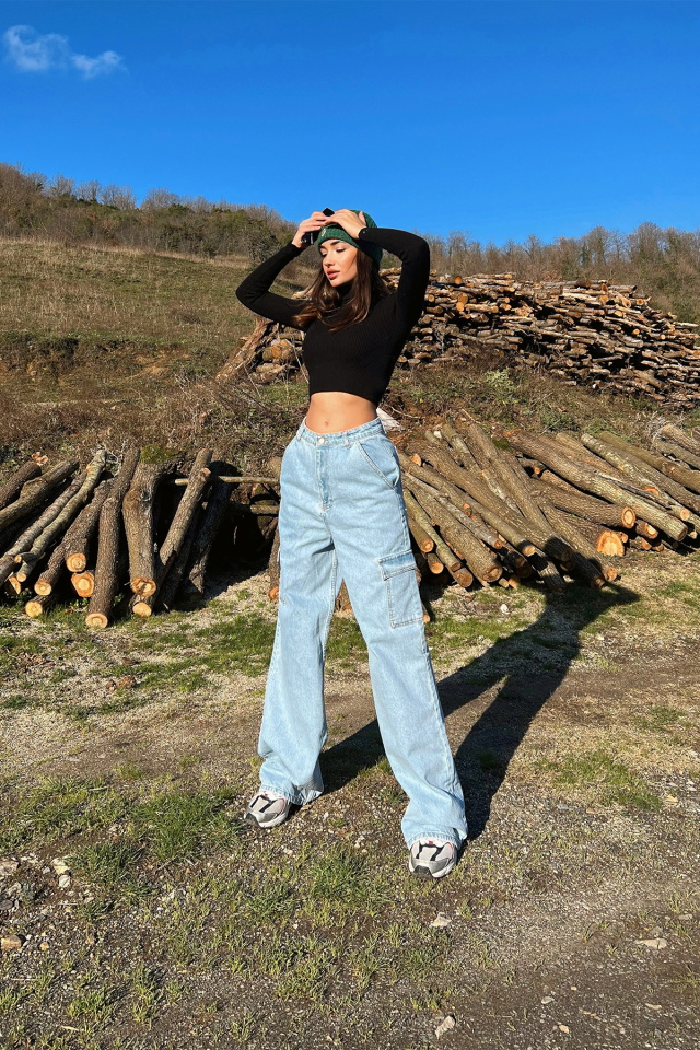 Light Blue Kargo Cepli Jean ATE3157 - 4
