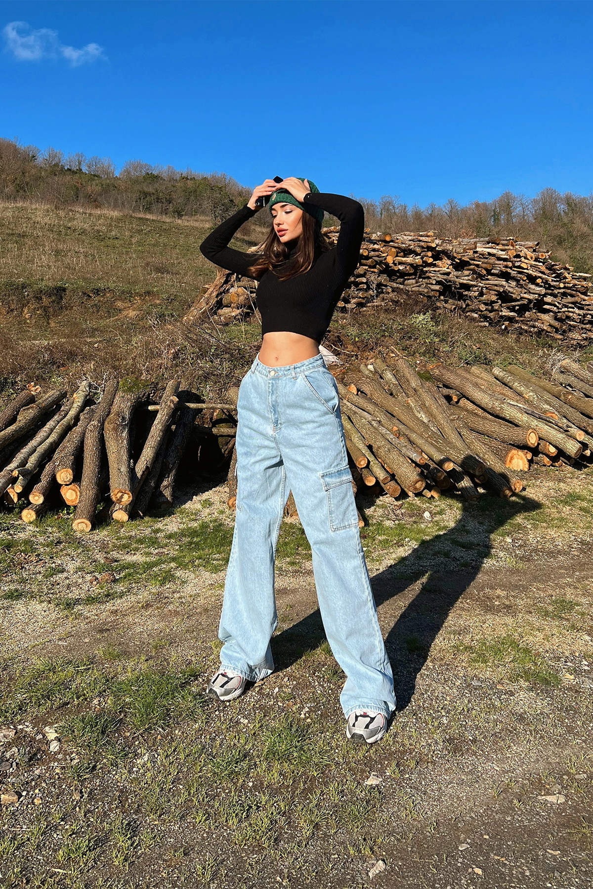Light Blue Kargo Cepli Jean - 4