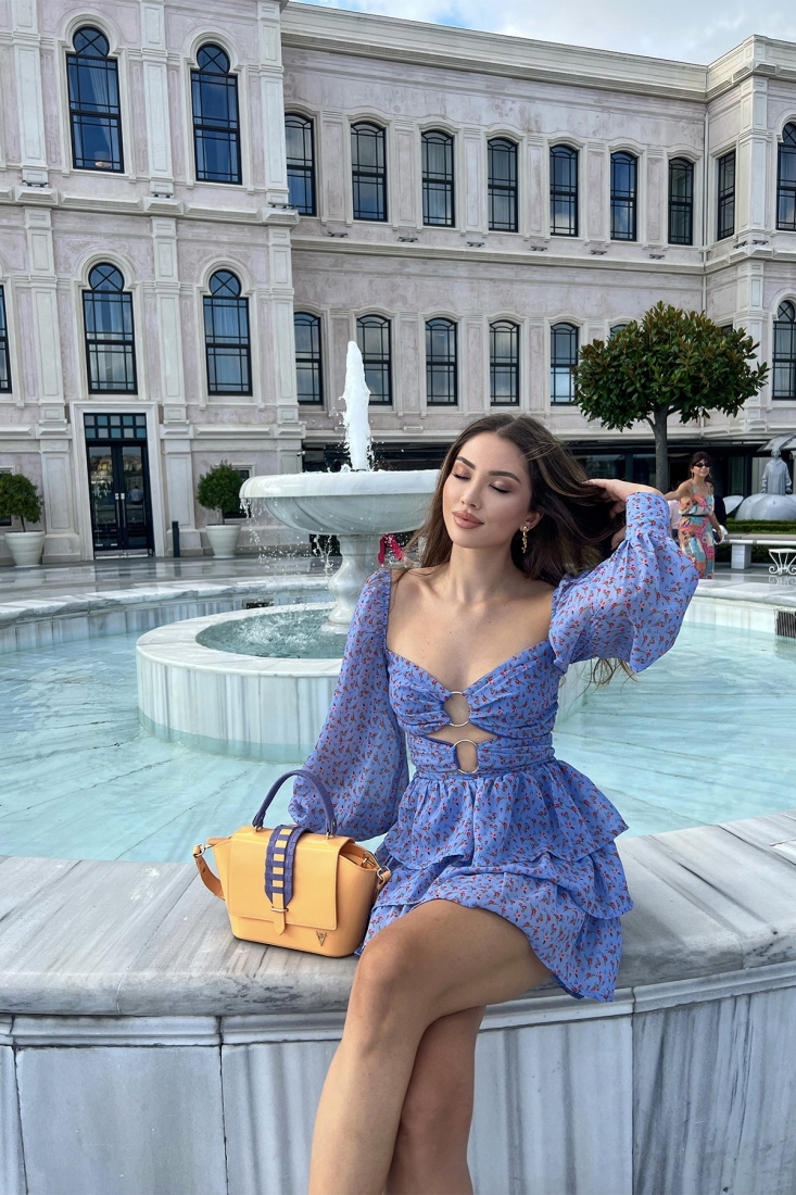 Cherri Halka Detay Elbise ATE14994 - EYYO ATELIER