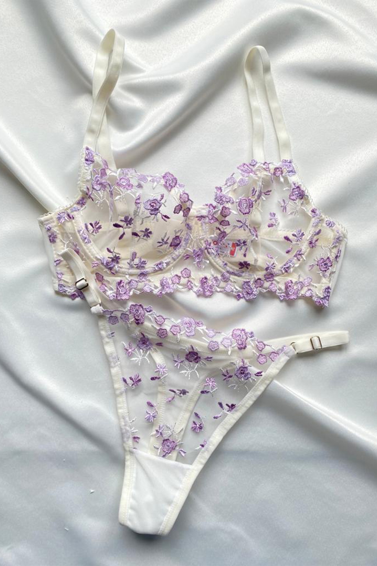 Lilac Flower Pattern Underwear ATE6877 Eyyo