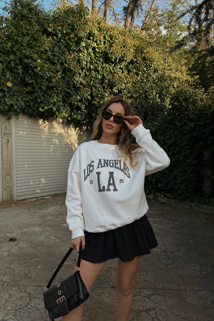 Los Angeles Baskılı Sweat ATE2539 - EYYO