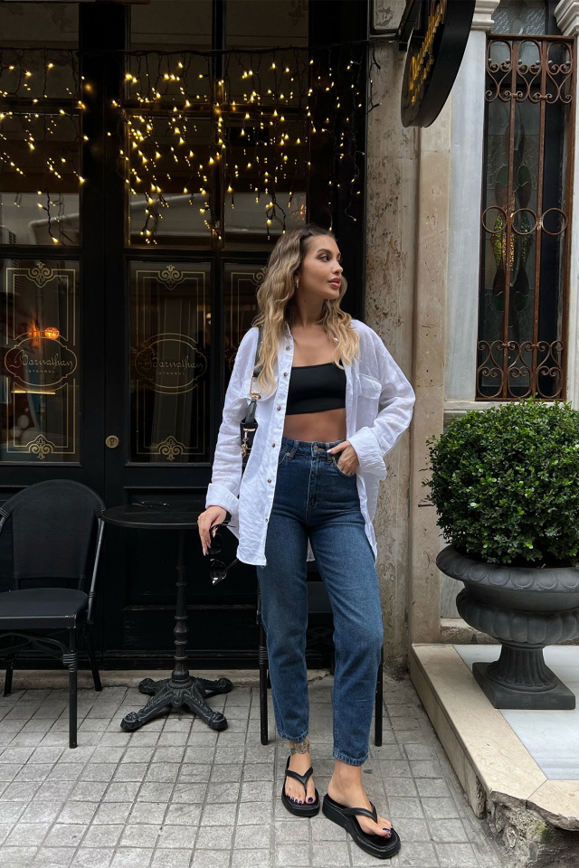 Mavi Cepli Jean