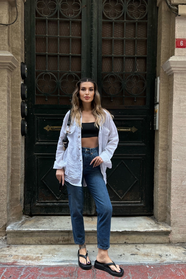 Mavi Cepli Jean