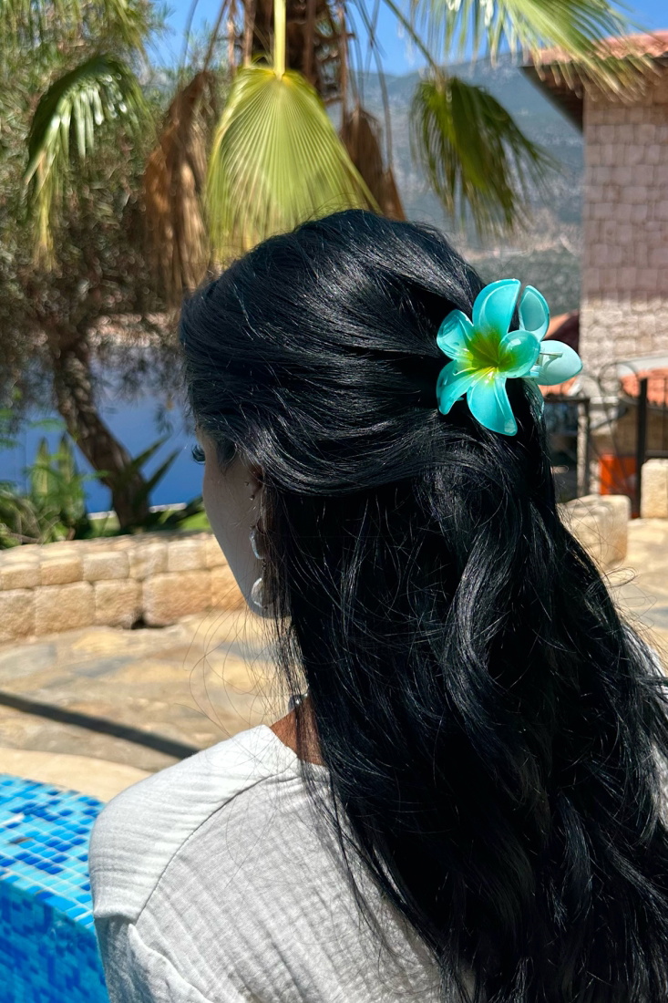 Mavi Çiçekli Lotus Toka ATEL2211 - EYYO