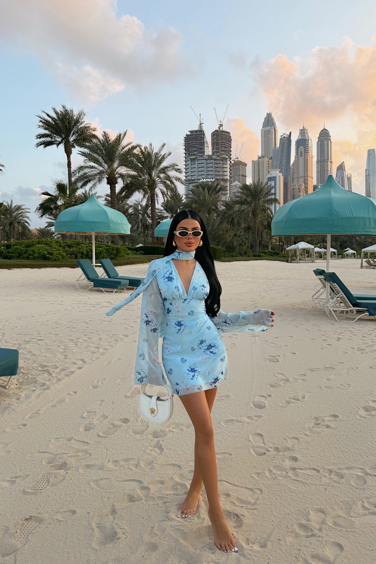 Mavi Palomia Mini Elbise ATE-4829 - EYYO