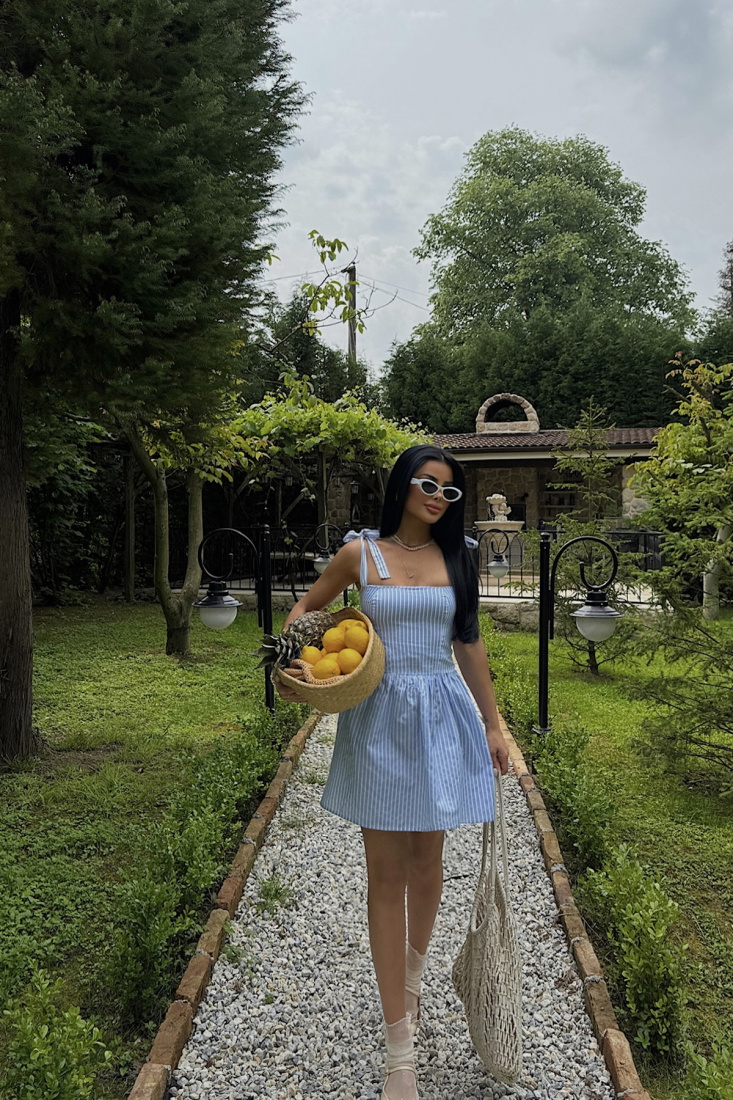 Ellen Bağlamalı Mini Elbise ATE-1008 - EYYO