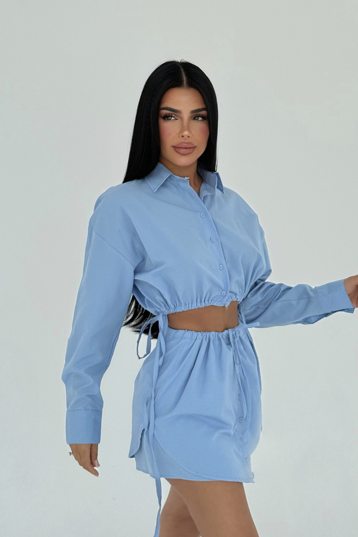 Mavi Beyla Gömlek Takım ATE-1692 - EYYO