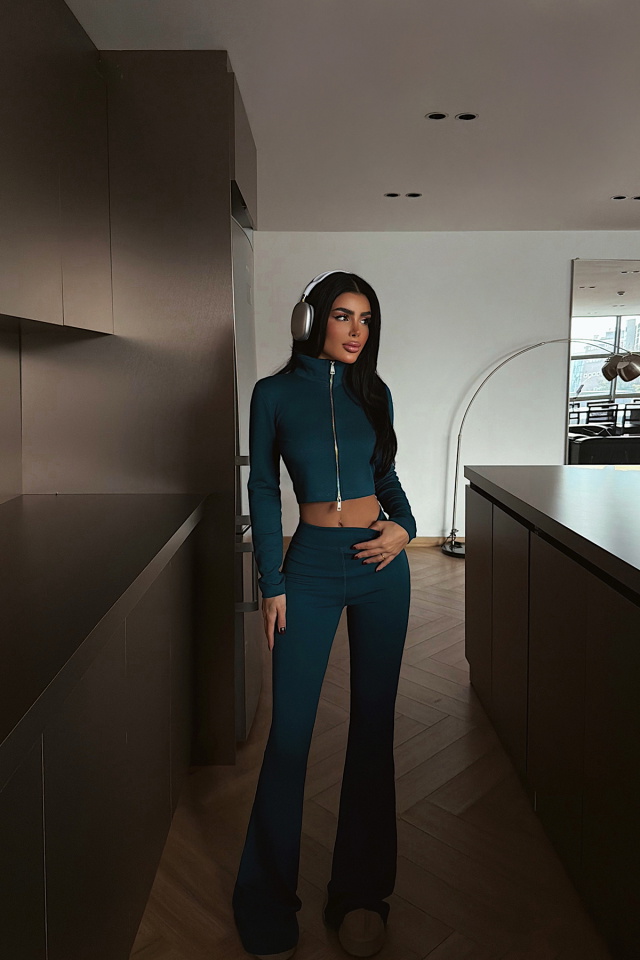 Mavi Fermuar Detay Eşofman Takım ATE-4098 - 1