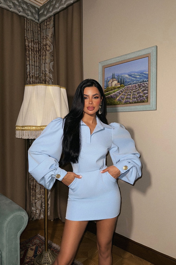 Mavi Renata Balon Kol Elbise ATE-2001 - EYYO