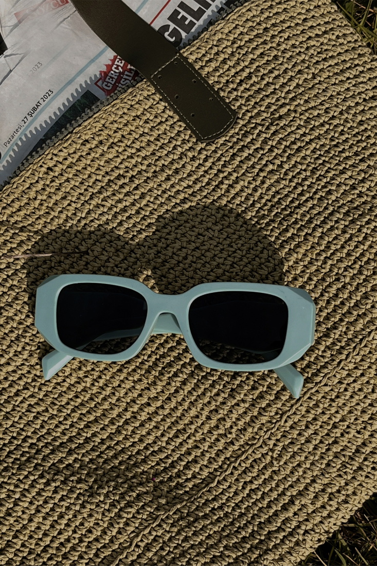 Mavi Kalın Çerçeveli Gözlük ATE4604 - EYYO