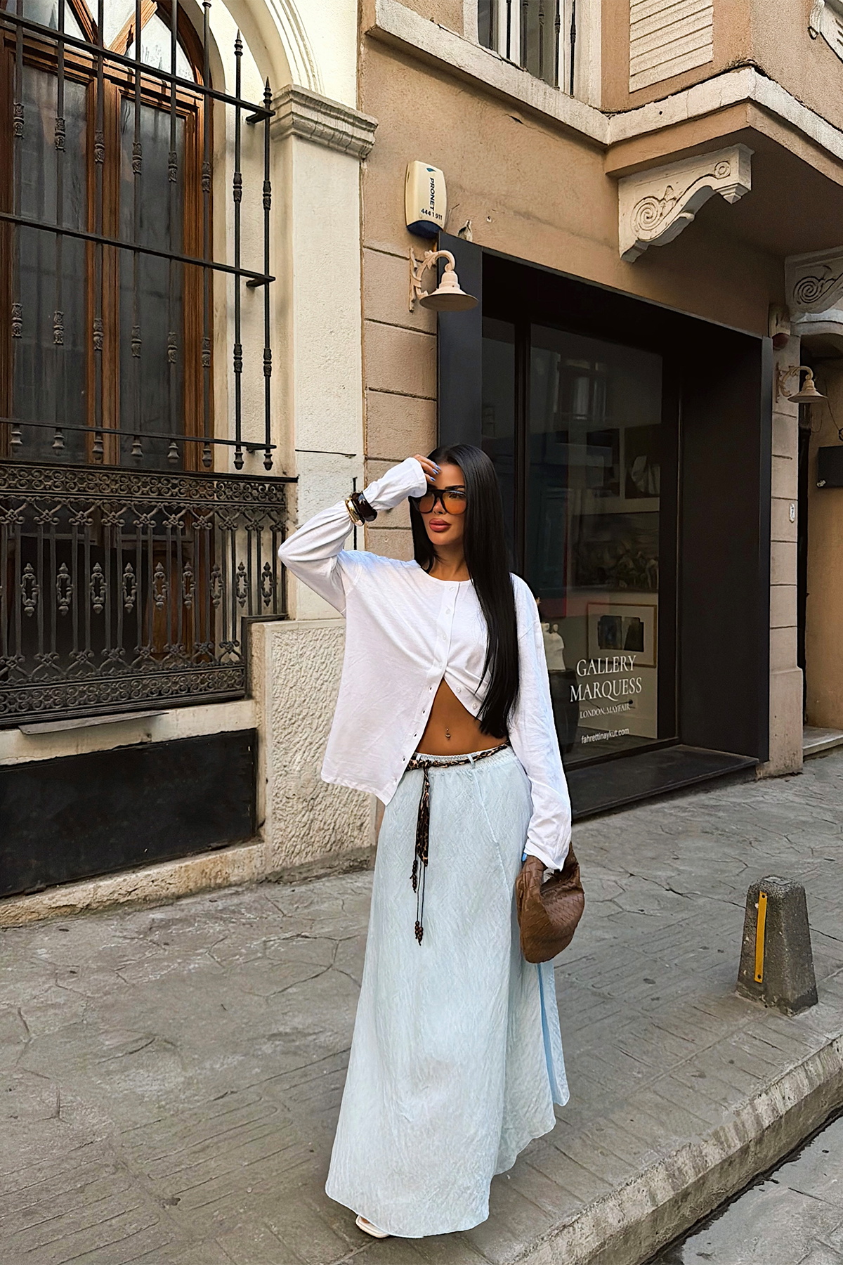 Mavi Kemer Detay Etek - 3