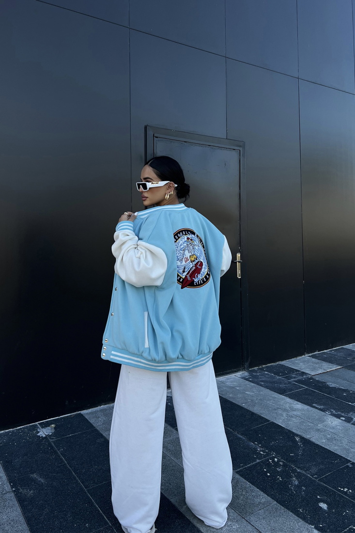 Mavi Önü Baskılı Kolej Ceket ATE2173 - EYYO