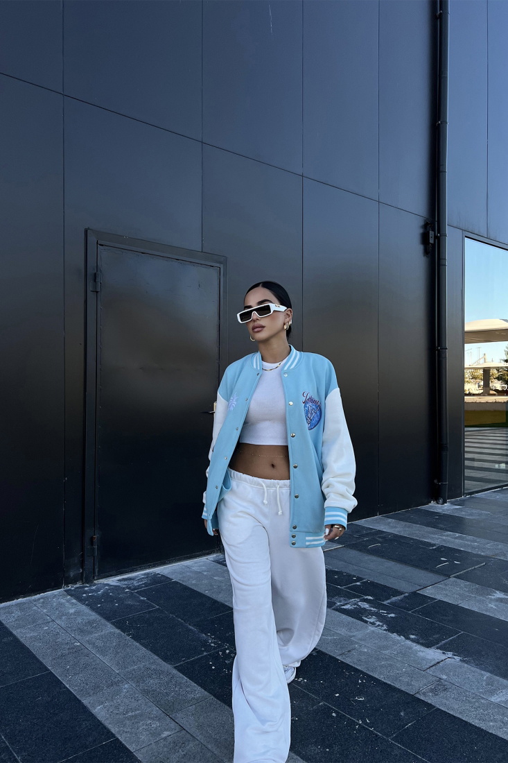 Mavi Önü Baskılı Kolej Ceket ATE2173 - EYYO