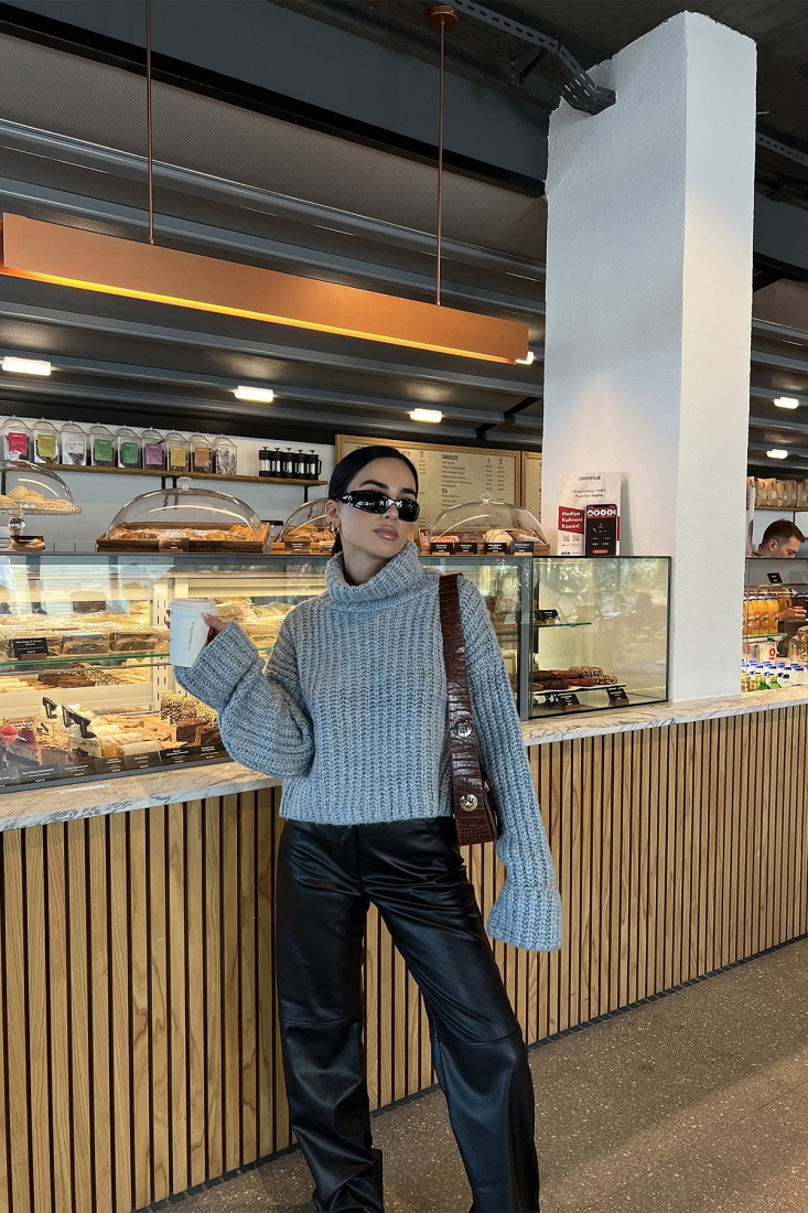 Mavi Örme Kazak ATE2792 - EYYO