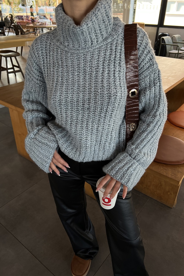 Mavi Örme Kazak ATE2792 - EYYO