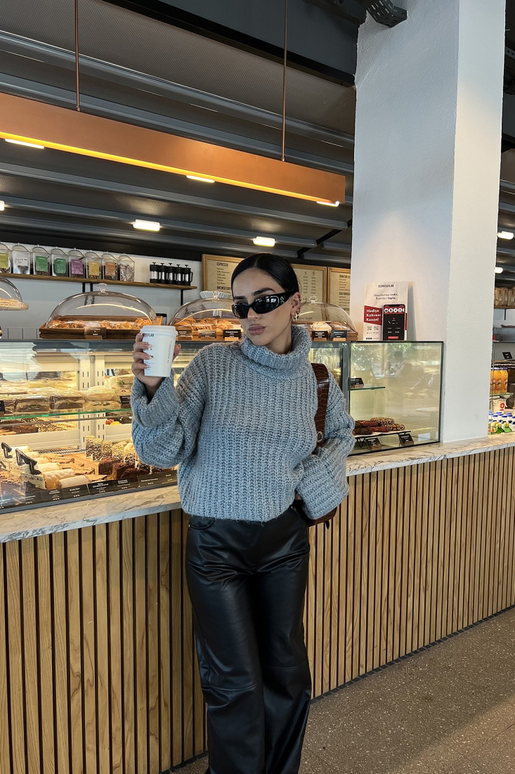 Mavi Örme Kazak ATE2792 - EYYO