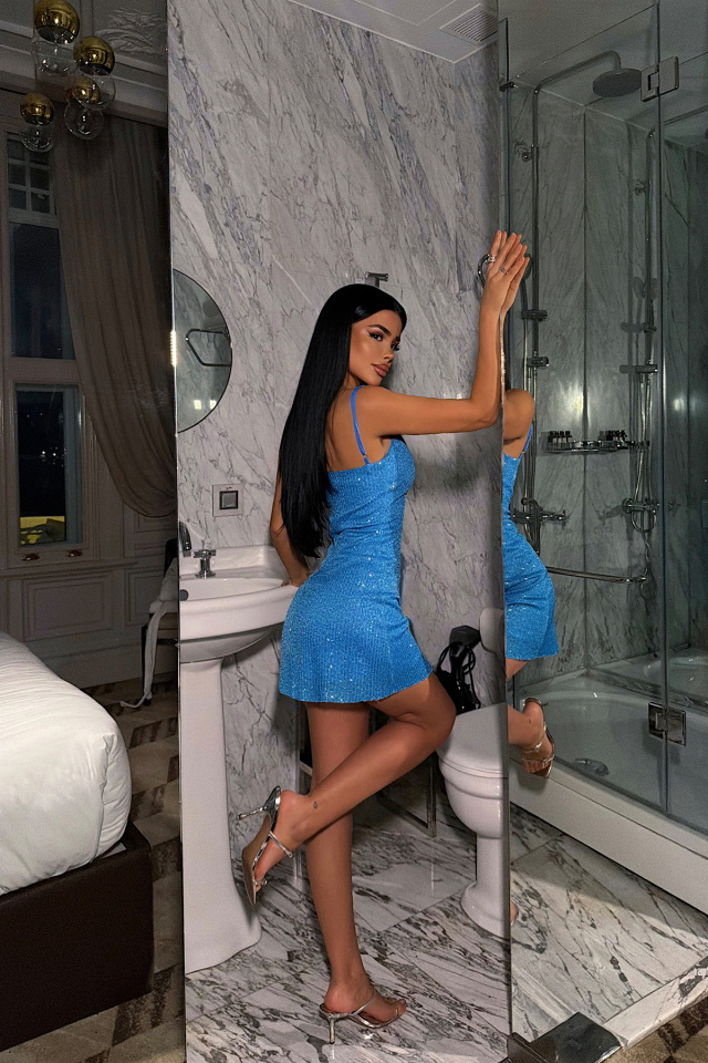 Mavi Cozhy Mini Payetli Elbise ATE-3981 - 4