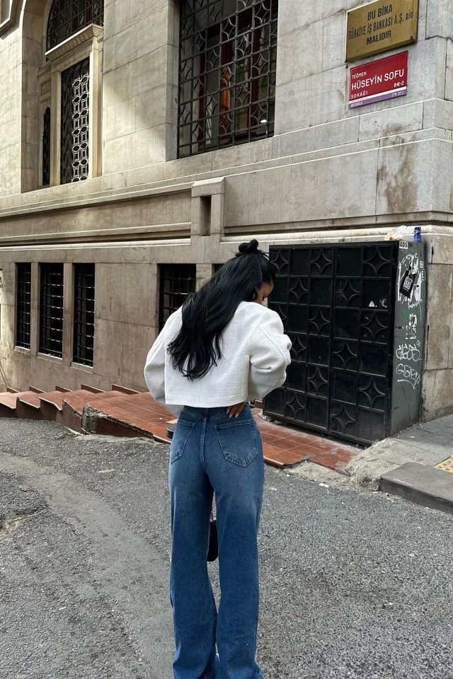 Mavi Yüksek Bel Jean ATE-0242 - 5